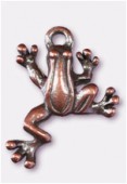 20x15mm Antiqued Copper Plated Frog Charms Pendantx 2