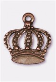 19x17mm Antiqued Copper Plated Crown Charms Pendant x2