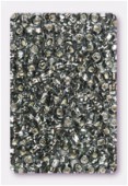 4mm Black Diamond Silver-Lined Czech Seed Beads x20g 