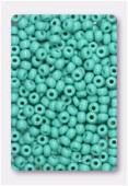 4mm Green Turquoise Opaque Czech Seed Beads x20g 