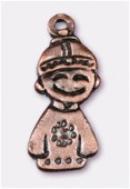 24x11mm Antiqued Copper Plated Tokyo Boy Charms Pendant x1