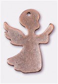 32x25mm Antiqued Copper Plated Angel Pendant x1