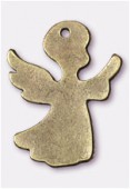 32x25mm Antiqued Brass Plated Angel Pendant x1