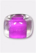 9mm Crystal Light Purple Lined Czech Pony Glass Beads x12