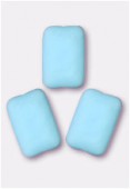 12x8mm Turquoise Czech Glass Table Cut Window Beads x4