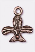 18x20mm Antiqued Copper Plated Lily Flower Charms Pendant x2
