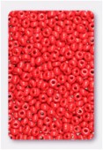 4mm Blood Red Opaque Czech Seed Beads x20g 