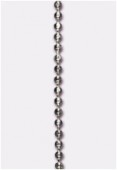 1.5mm Silver Plated Diamond-Cut Bead Chain x20cm