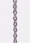 3mm Silver Plated Flat Cable Chain x1m