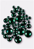 3mm / 5 mm / 7 mm Austrian Crystals Hotfix Flatback Rhinestones 2038 Emerald M HF x42