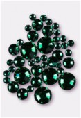3 mm / 5 mm / 7 mm 2mm Austrian Crystals Flatback Rhinestones 2038 Emerald F x42
