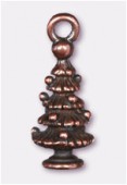 19x7mm Antiqued Copper Plated Fir Charms Pendant x2