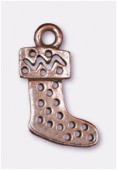 18x10mm Antiqued Copper Plated Christmas Boot Charms Pendant x2