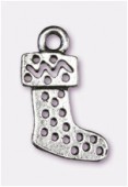 18x10mm Antiqued Silver Plated Christmas Boot Charms Pendant x2