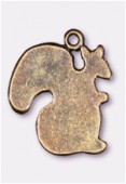 18x15mm Antiqued Brass Plated Squirrel Charms x2