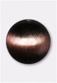 18mm Smooth Round Bead Brushed Satin Copper x1