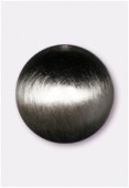 22mm Smooth Round Bead Brushed Satin Antiqued Silver x1
