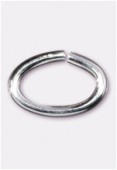 .925 Sterling Silver Open Oval Jump Ring 4.1x6.4mm x2