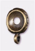 15x10mm Antiqued Brass Plated Wide Bail To Attach Charm Bead - European Style Large Hole x2