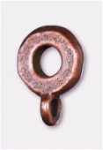 10x7mm Antiqued Copper Plated Wide Bail To Attach Charm Bead - European Style Large Hole x2