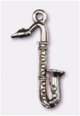 25x13mm Antiqued Silver Plated Saxophone Charms Pendant x2