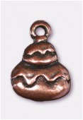 14x10mm Antiqued Copper Plated Cake Charms Pendant x1