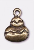 14x10mm Antiqued Brass Plated Cake Charms Pendant x1