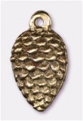 17x10mm Antiqued Brass Plated Fir-Cone Charms Pendant x1