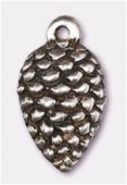 17x10mm Antiqued Silver Plated Fir-Cone Charms Pendant x1