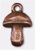 14x9mm Antiqued Copper Plated Mushroom Charms Pendant x2