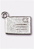 11x7mm Antiqued Silver Plated Envelope Charms Pendant x2