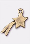 20x10mm Antiqued Brass Plated Shooting Star Charms Pendant x2