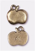 11x10mm Antiqued Brass Plated Apple Charms Pendant x2
