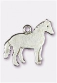 19x17mm Antiqued Silver Plated Horse Charms Pendant x2