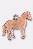 19x17mm Antiqued Copper Plated Horse Charms Pendant x2