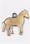 19x17mm Antiqued Brass Plated Horse Charms Pendant x2