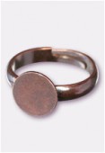 8mm Kid Children Antiqued Copper Plated Ring On Pad Adjustable x1