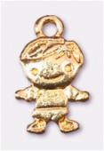13x10mm Gold Plated Bambino Charms Pendant x2