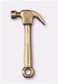 25x13mm Antiqued Brass Plated Hammer Charms Pendant x2