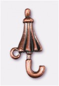 23x8mm Antiqued Copper Plated Umbrella Charms Pendant x1