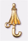 23x8mm Gold Plated Umbrella Charms Pendant x1