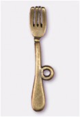 30x5mm Antiqued Brass Plated Fork Charms Pendant x2