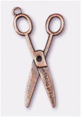 40x20mm Antiqued Copper Plated Scissors Pendant x1