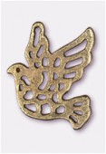24x21mm Antiqued Brass Plated Dove Charms Pendant x2