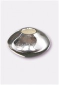 .925 Sterling Silver 3.3x2mm Smooth Saucer x10
