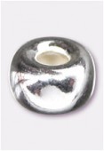 .925 Sterling Silver 6.3x3.1mm Smooth Rondelle x2