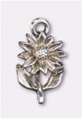 18x10mm Antiqued Silver Plated Sunflower Charms Pendant x2