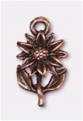 18x10mm Antiqued Copper Plated Sunflower Charms Pendant x2