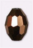13x10mm Bronze Oval Celebrity Crystal x2