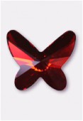 18mm Swarovski Crystal Butterfly Flat Back 2854 Crystal Red Magma F x1